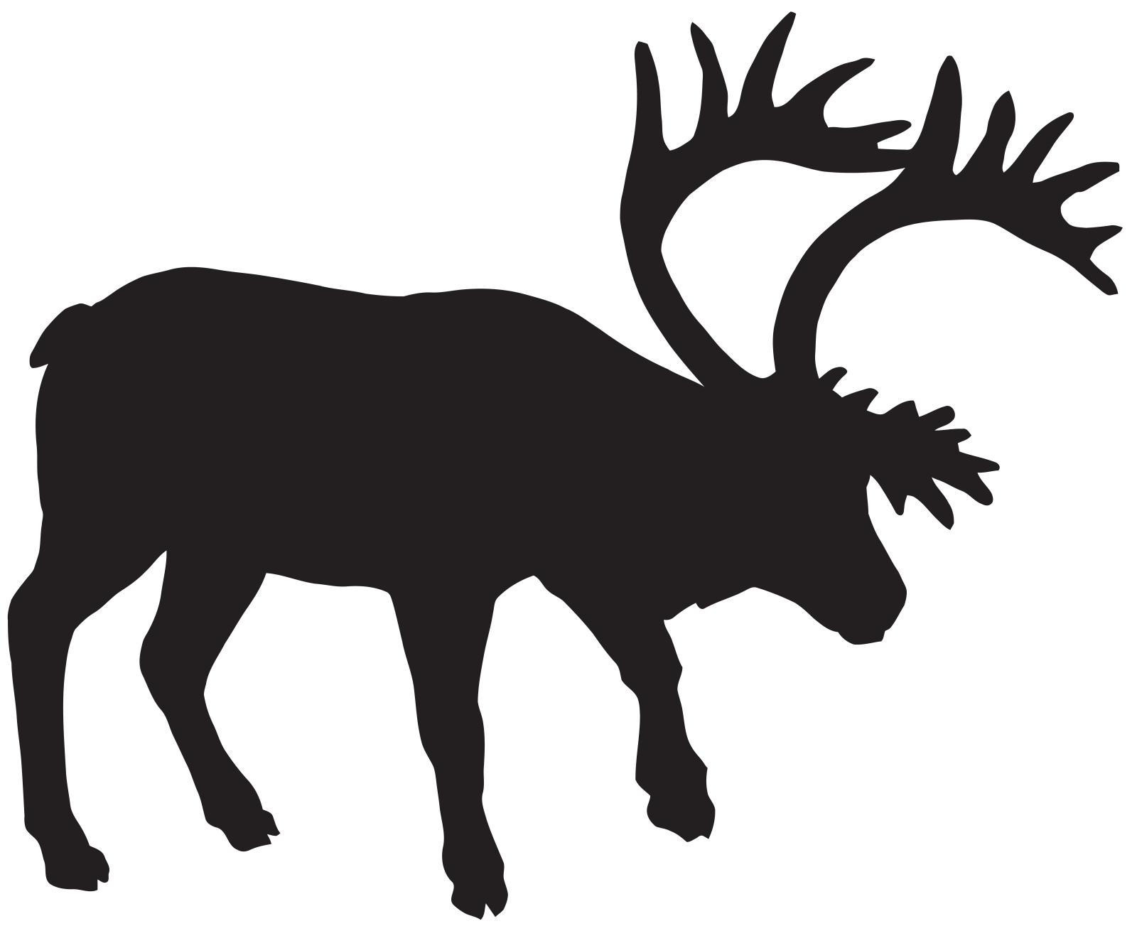 a moose silhouetted on a white background