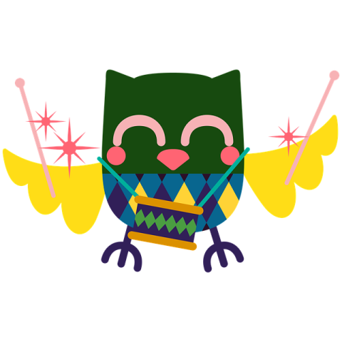 an illustration of a cat with wings on its back