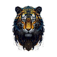the head of a tiger