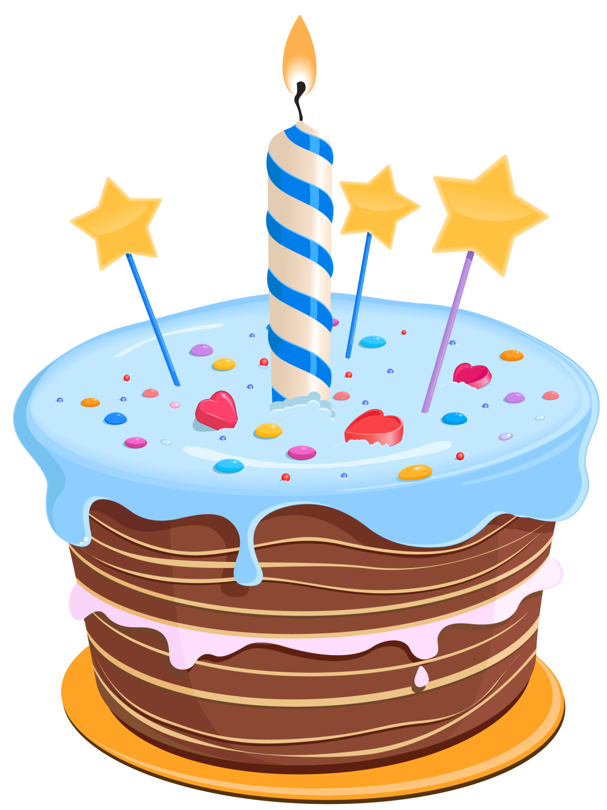 a birthday cake with a candle on top