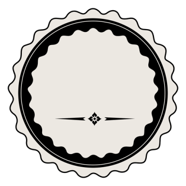 a black and white label on a white background