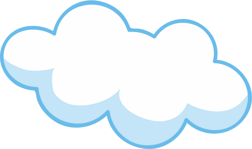 a cloud with a white background