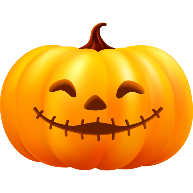 an orange pumpkin with a smiling face
