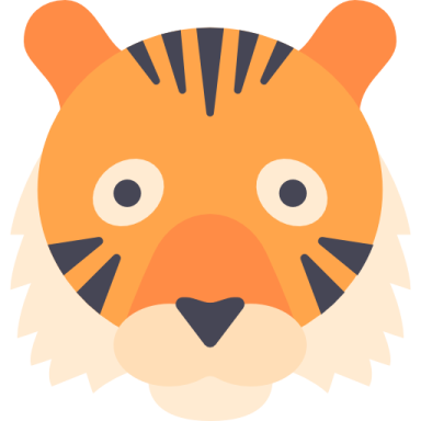 a cartoon tiger's face