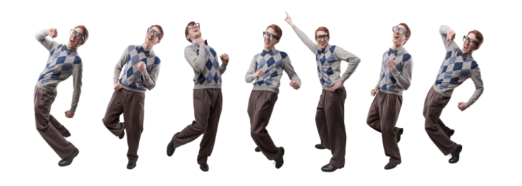 a group of people jumping in the air