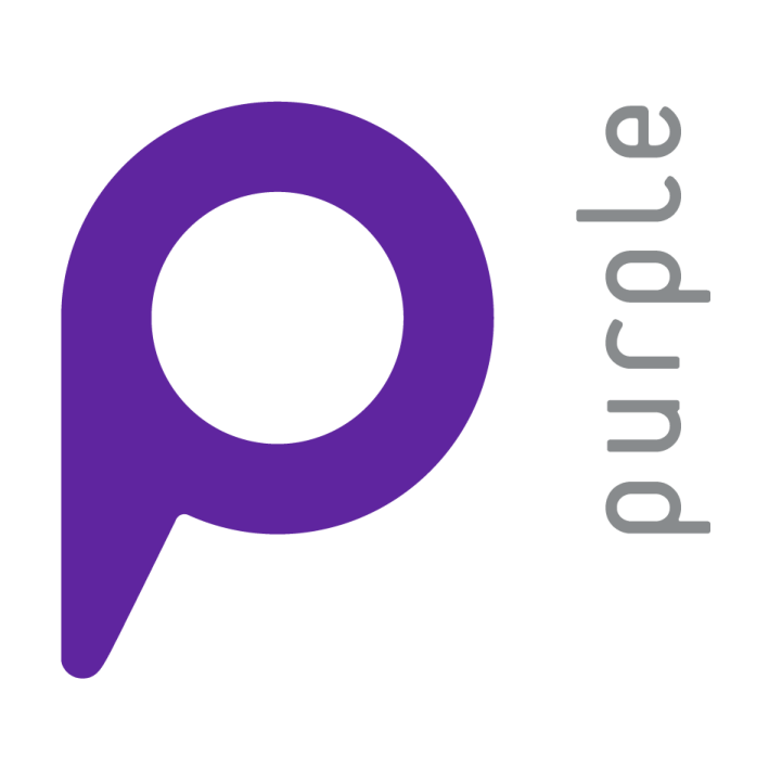 the purple logo