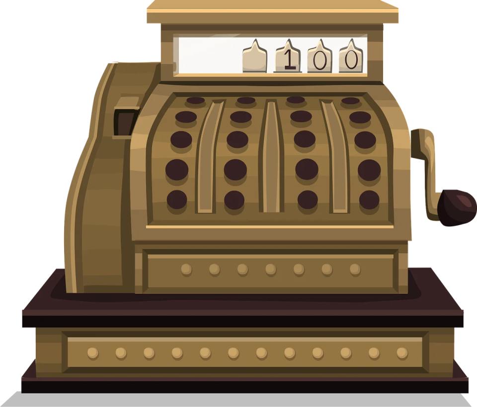 an old slot machine on a white background