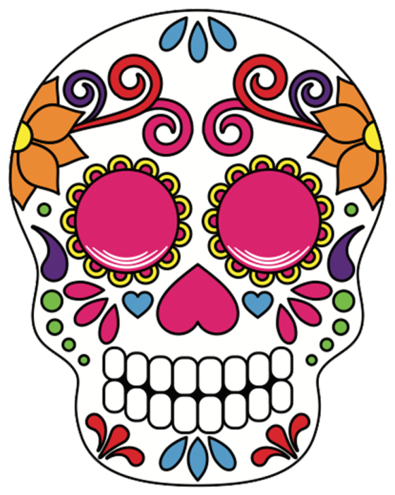 day of the dead skull clipart