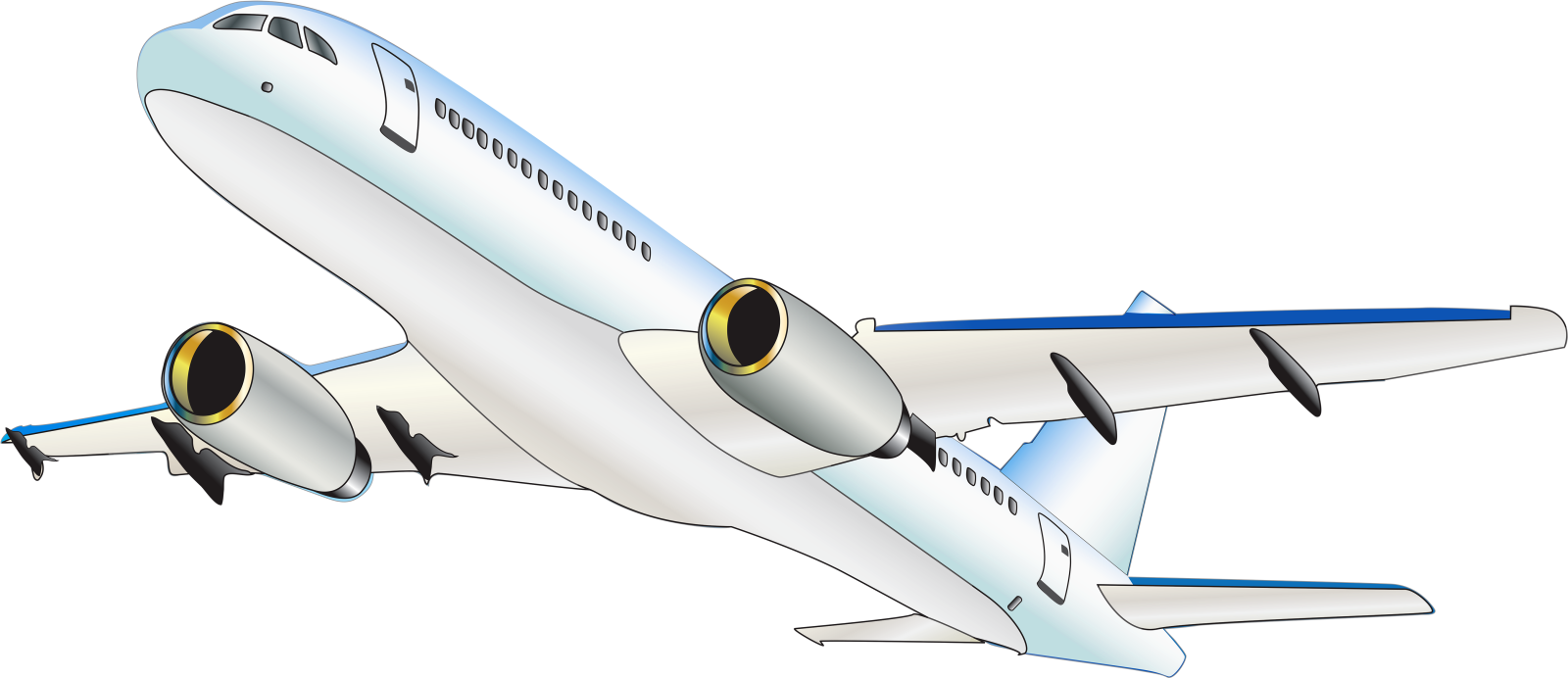 an airplane is flying in the air