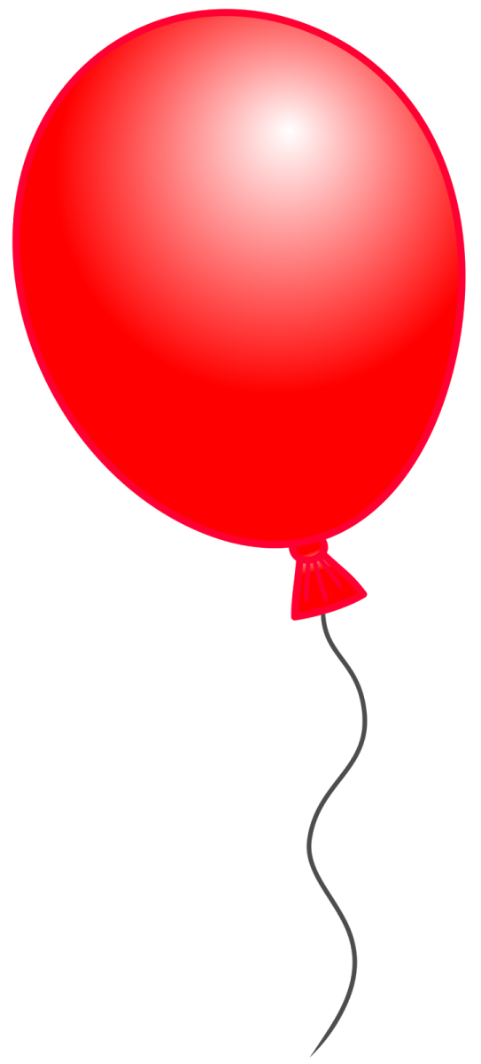 the balloon is red
