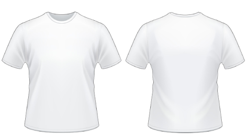 white t - shirt template vector