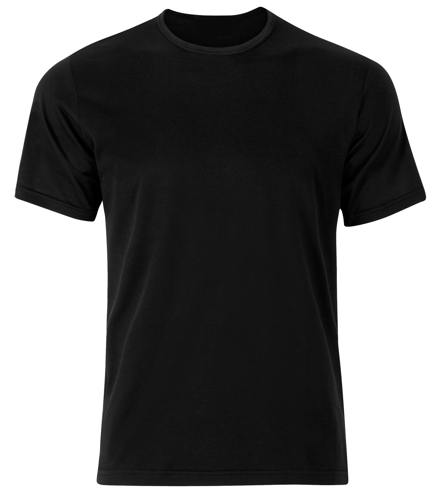 a black t - shirt on a white background