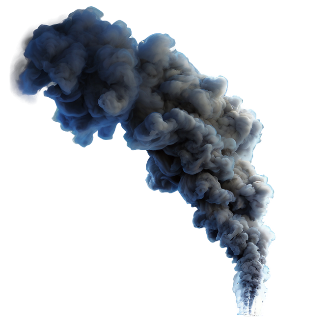a black cloud of smoke on a white background