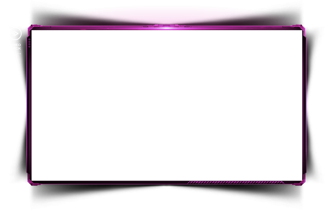 a white screen with purple light on it