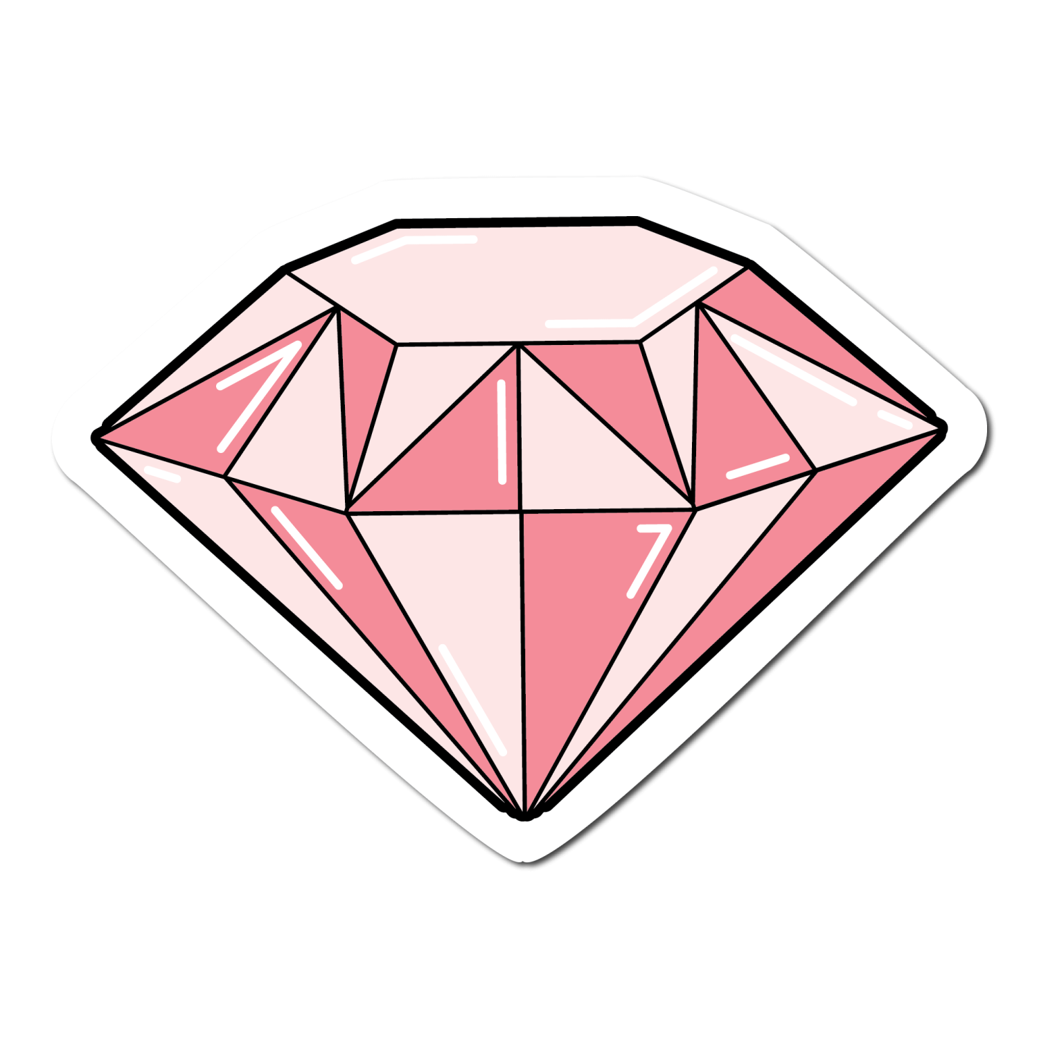 a pink diamond sticker