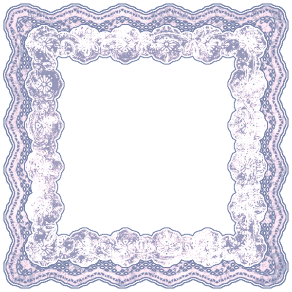 a square frame with a floral pattern on it