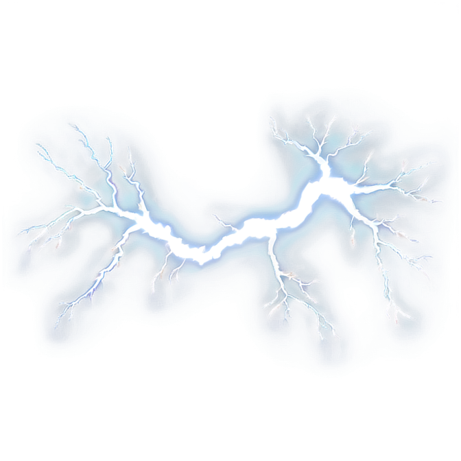 a lightning bolt on a white background